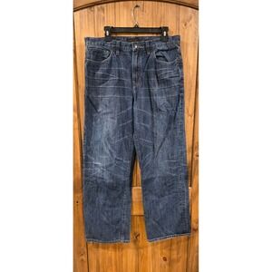 Sean John Straight Leg Mens 32x32 Blue Premium Denim 5-Pockets Comfort Outdoor